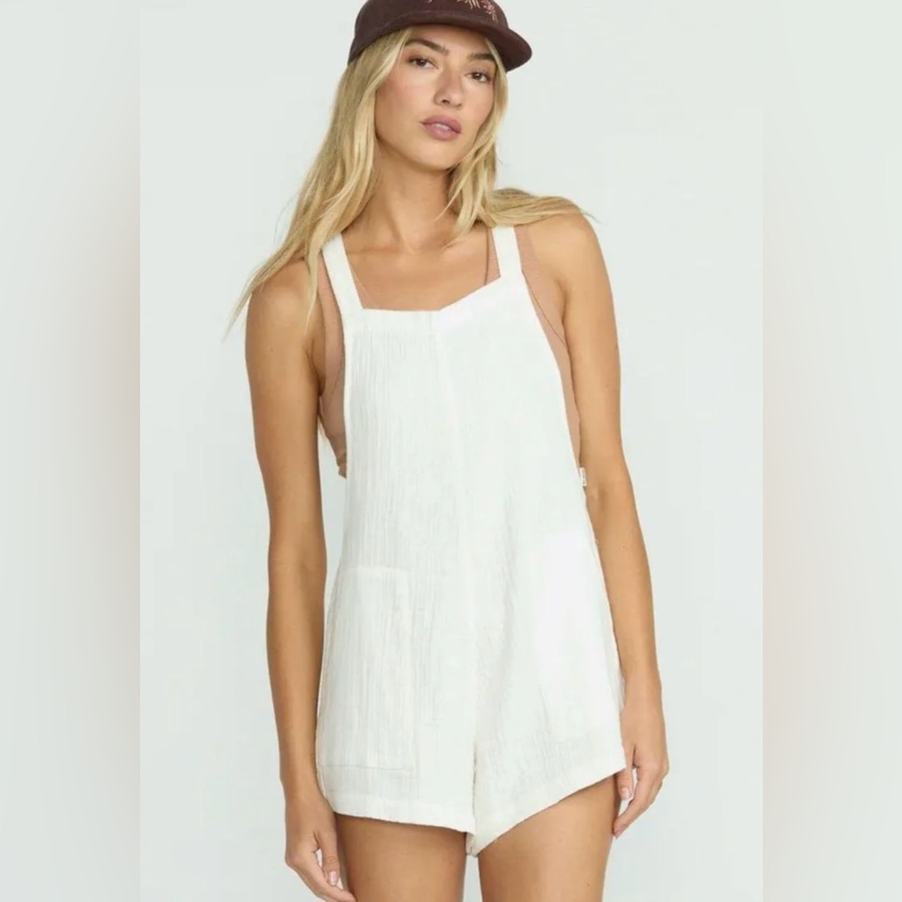 Billabong cream colored beach romper